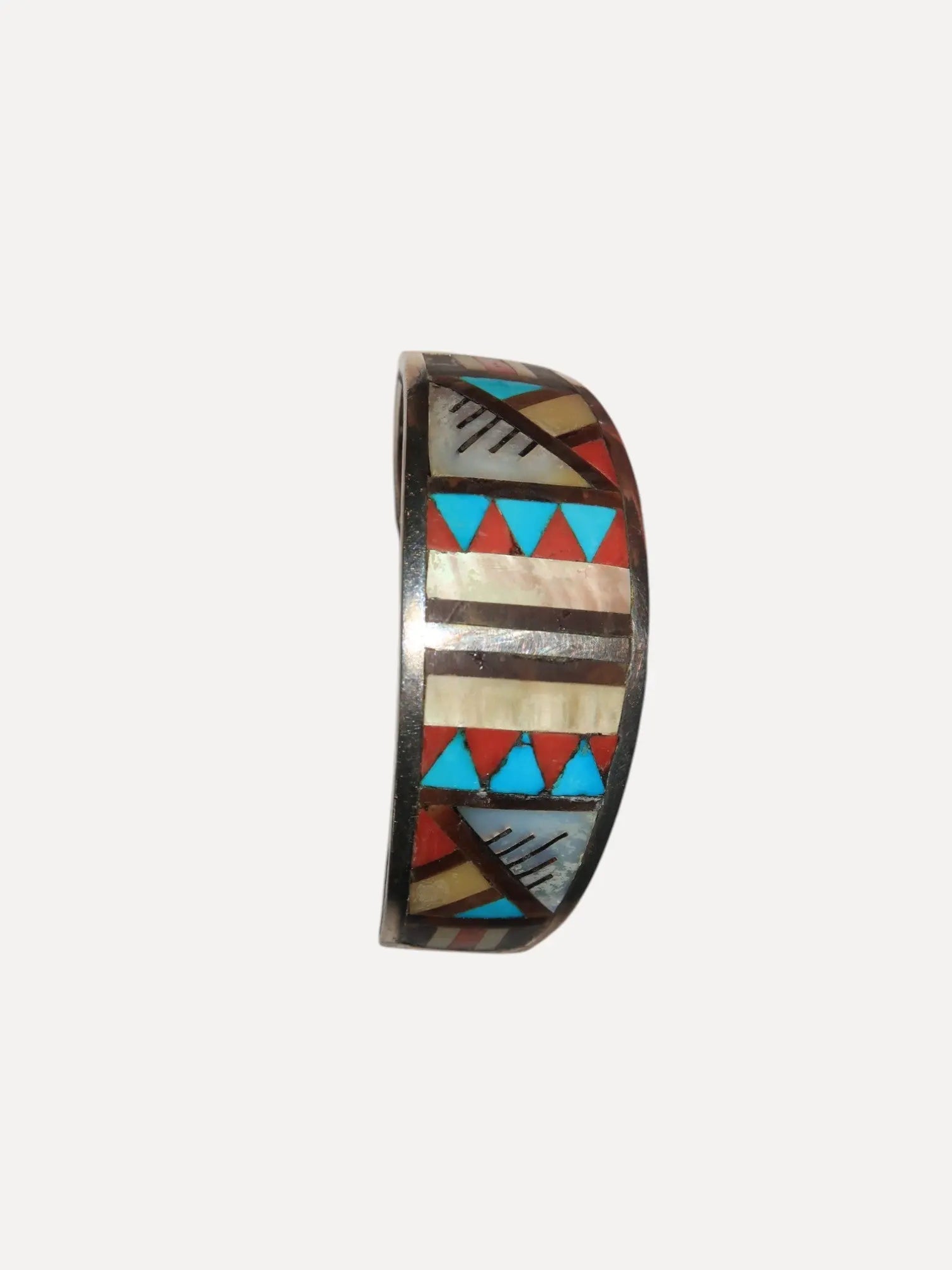 C.M Booqua Cuff, Zuni C.M Booqua Cuff, Zuni Native American Collection Native American Collection  Squash Blossom Vail