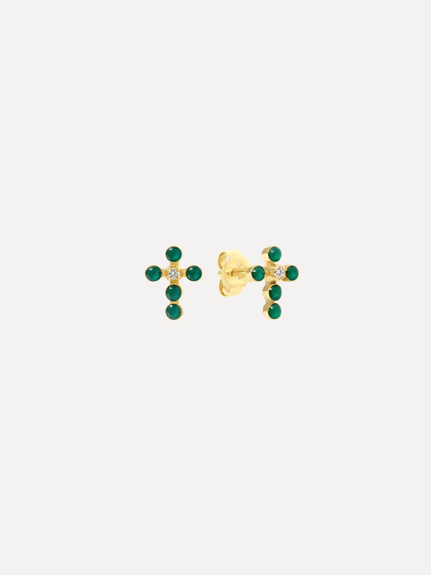 Pearled Cross Earrings