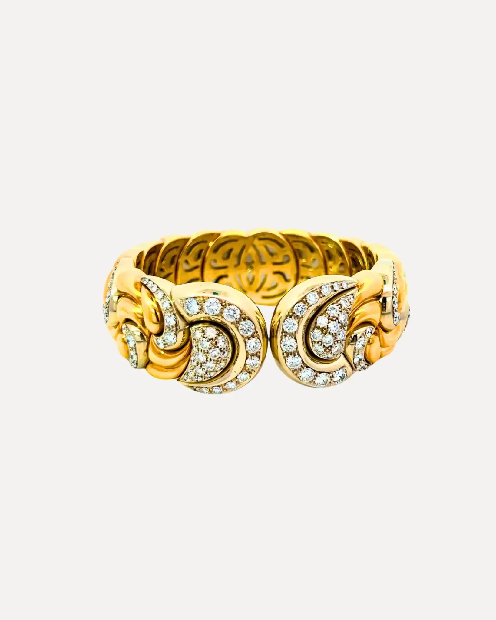 CA ladies gold & diamond cuff bracelet by Chopard