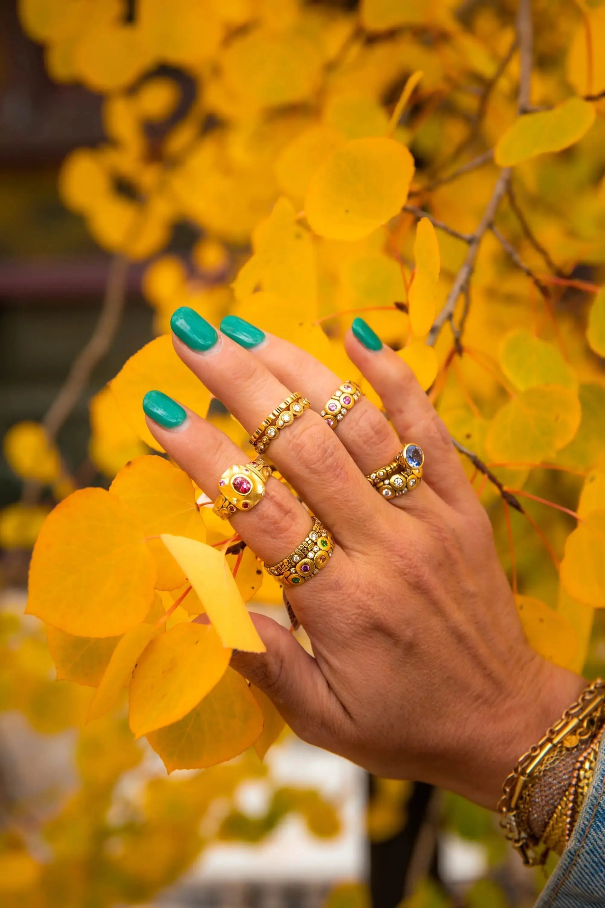 " Candy Dome" Ring -White Diamonds - Squash Blossom Vail
