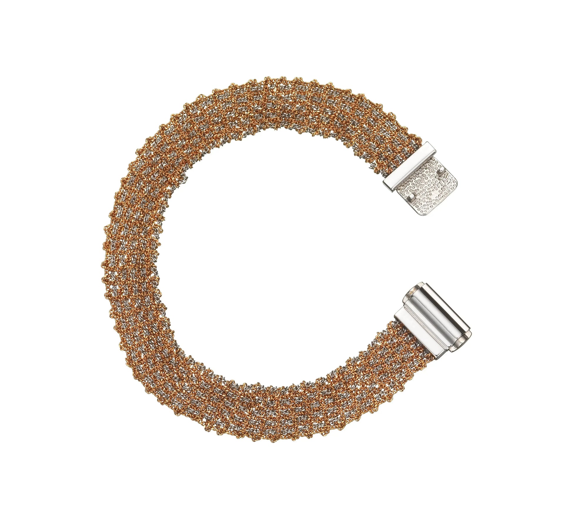 Carolina Bucci Classic 18K White Gold and Pink Woven Bracelet - Squash Blossom Vail