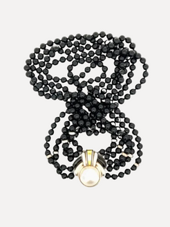Cartier Black Onyx and Pearl Necklace