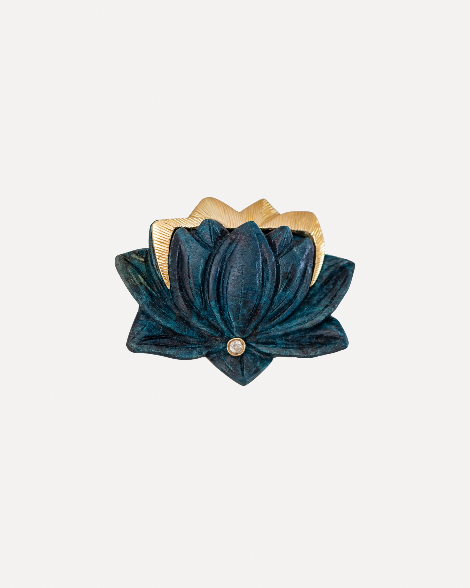 Carved Lotus Flower Ring