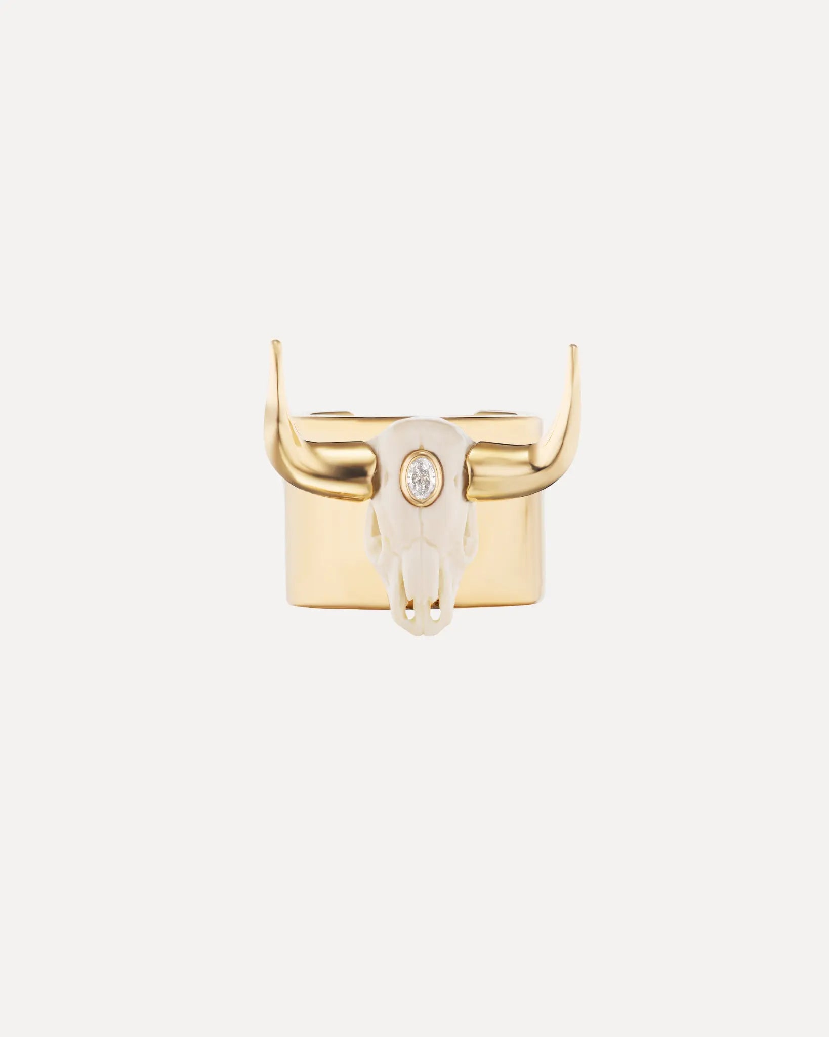 Carved Mammouth Longhorn Ring Carved Mammouth Longhorn Ring Uniform Object Uniform Object  Squash Blossom Vail