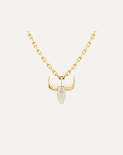 Carved Mini Bull Necklace Carved Mini Bull Necklace Uniform Object Uniform Object  Squash Blossom Vail
