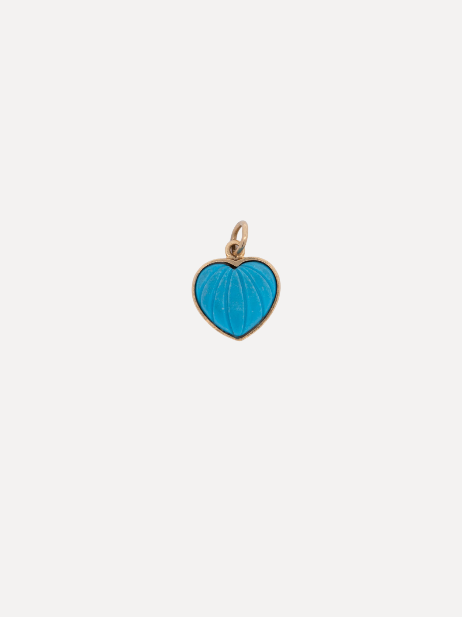 Carved Turquoise Heart Pendant