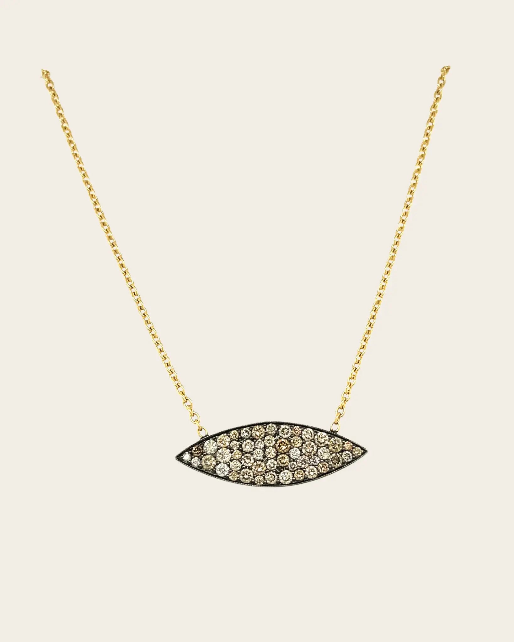 Champagne Diamond Pave Necklace Champagne Diamond Pave Necklace Squash Blossom Original Squash Blossom Original  Squash Blossom Vail