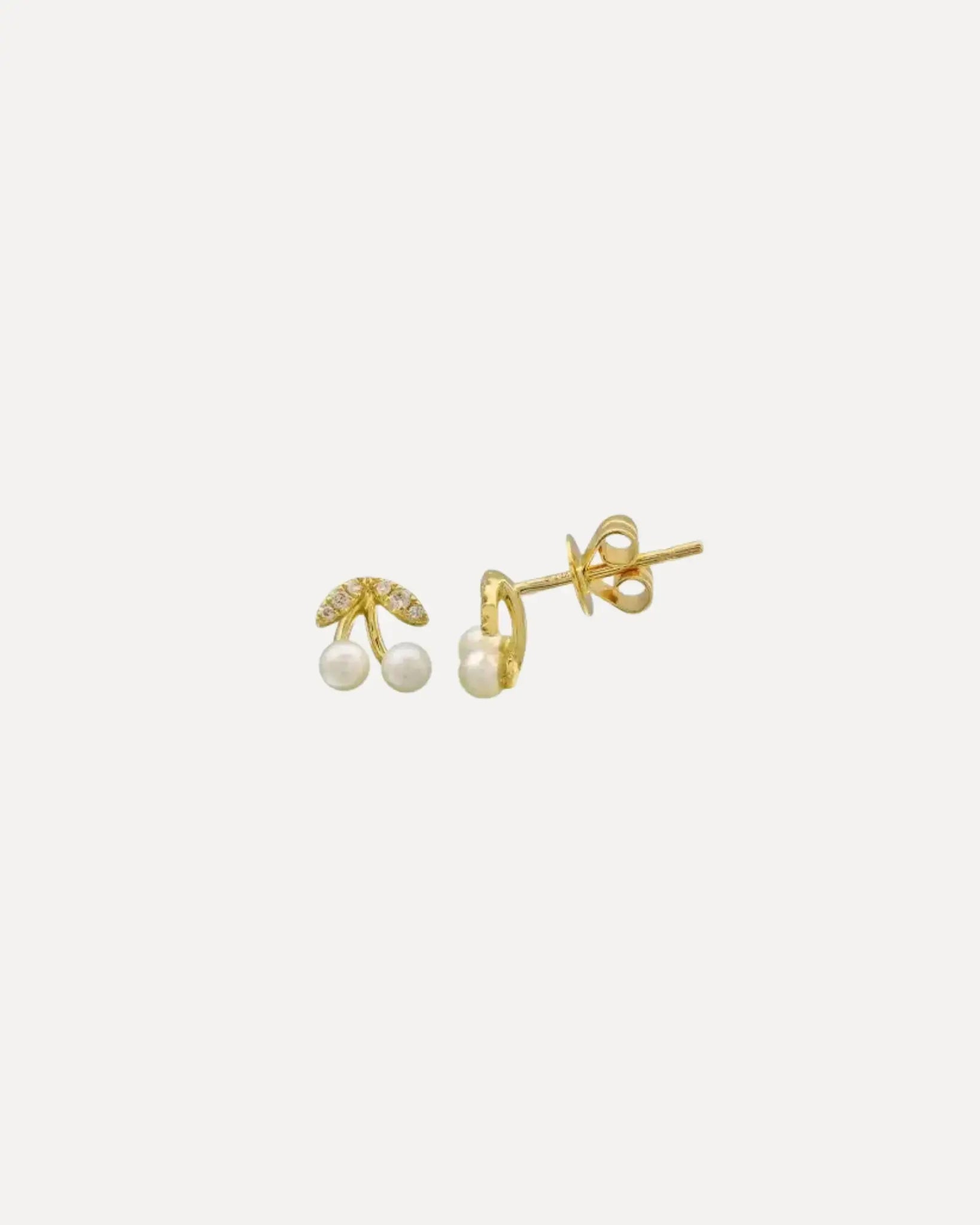 Cherry Pearl Diamond Stud Earrings Cherry Pearl Diamond Stud Earrings Squash Blossom Collection Squash Blossom Collection  Squash Blossom Vail