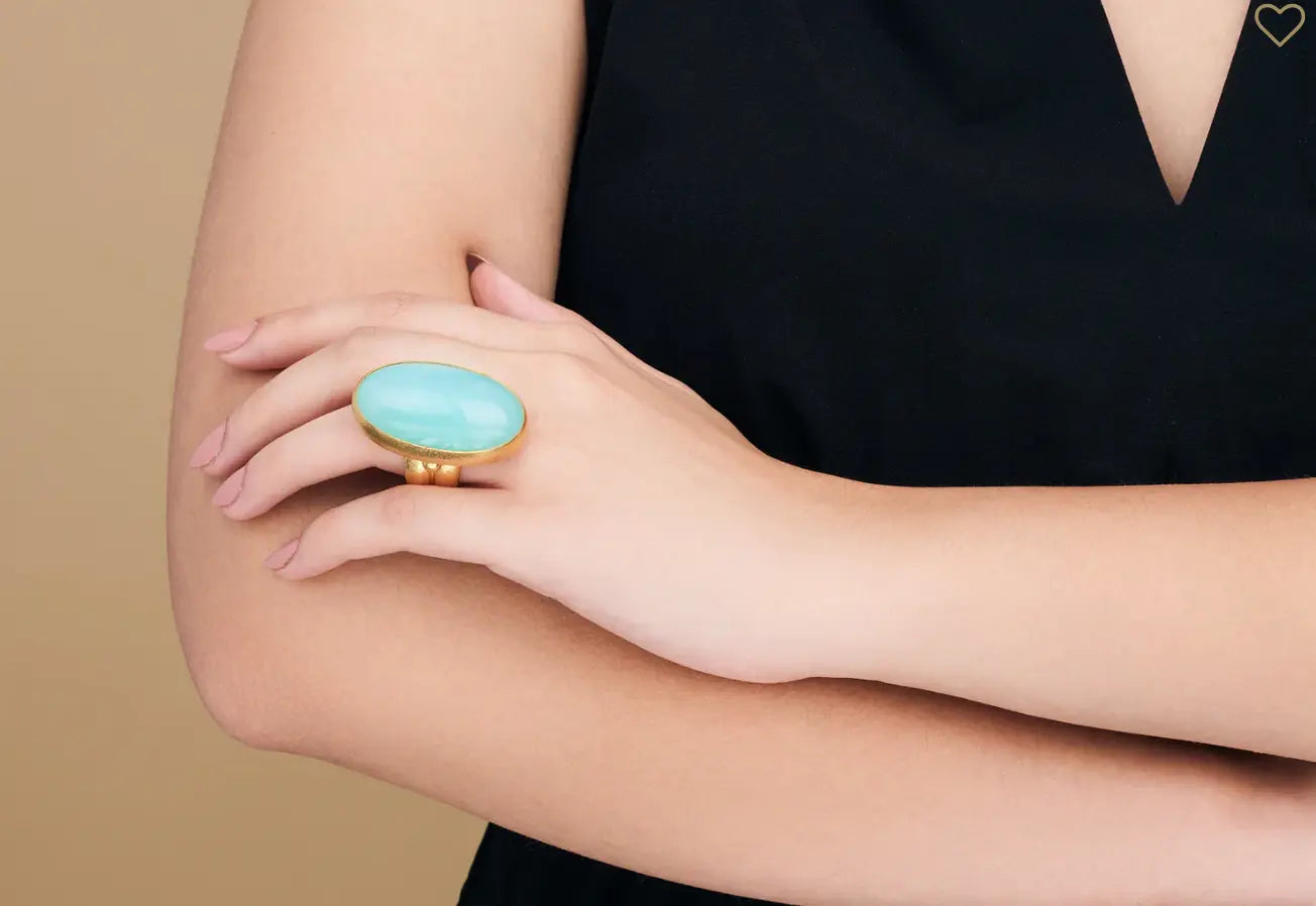 Chrysoprase Ring Chrysoprase Ring Gurhan Trunk Gurhan Trunk  Squash Blossom Vail