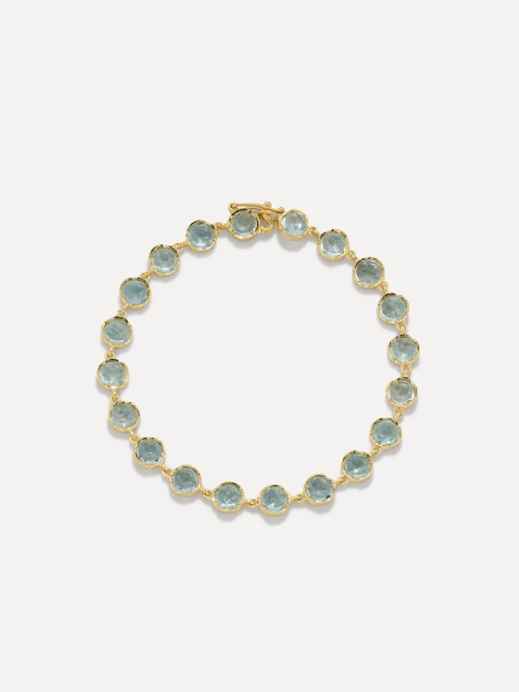 Classic Aquamarine Link Bracelet Classic Aquamarine Link Bracelet Irene Neuwirth Irene Neuwirth  Squash Blossom Vail