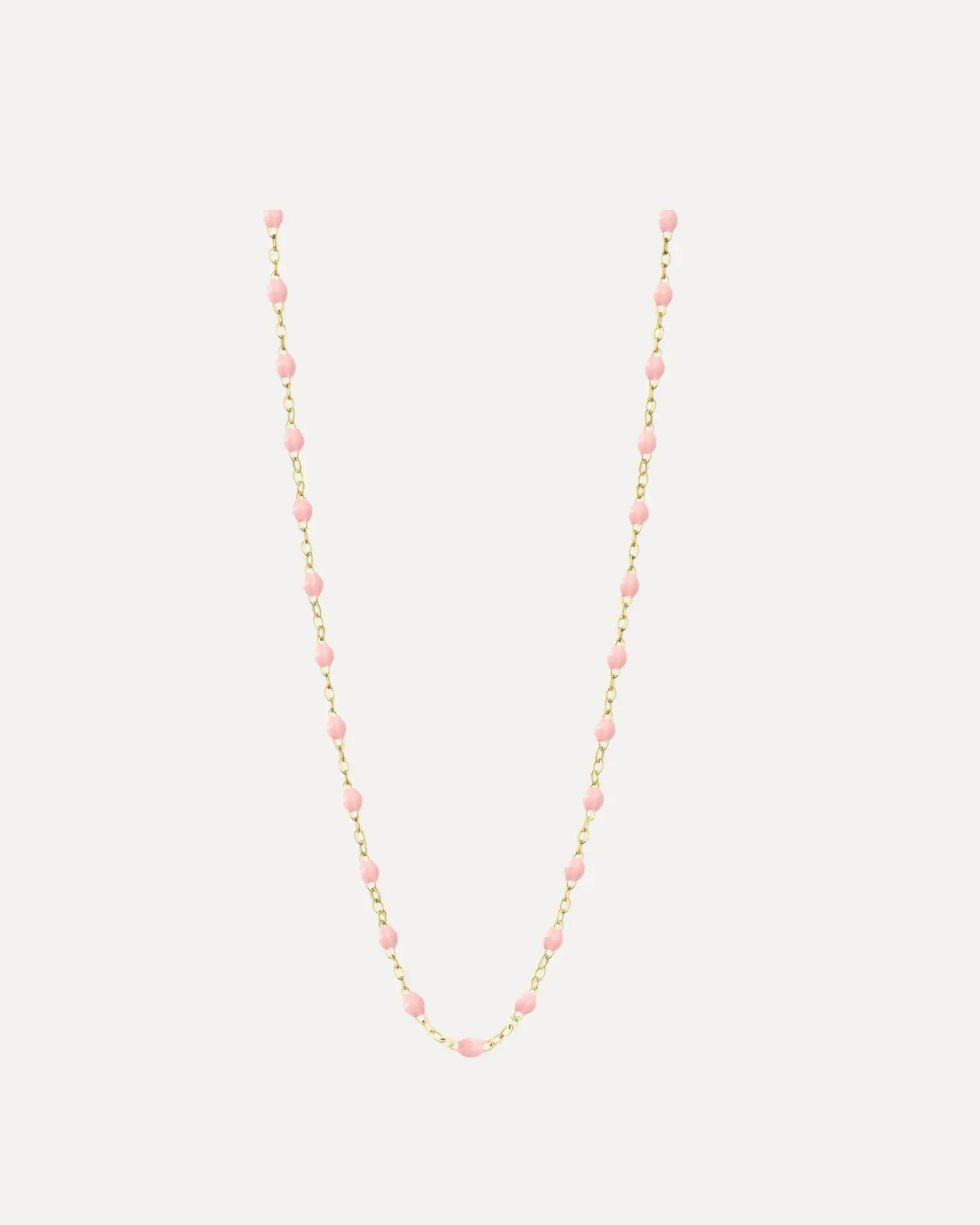 Classic Gigi Baby Pink resin yellow gold necklace Classic Gigi Baby Pink resin yellow gold necklace Gigi Clozeau Gigi Clozeau  Squash Blossom Vail