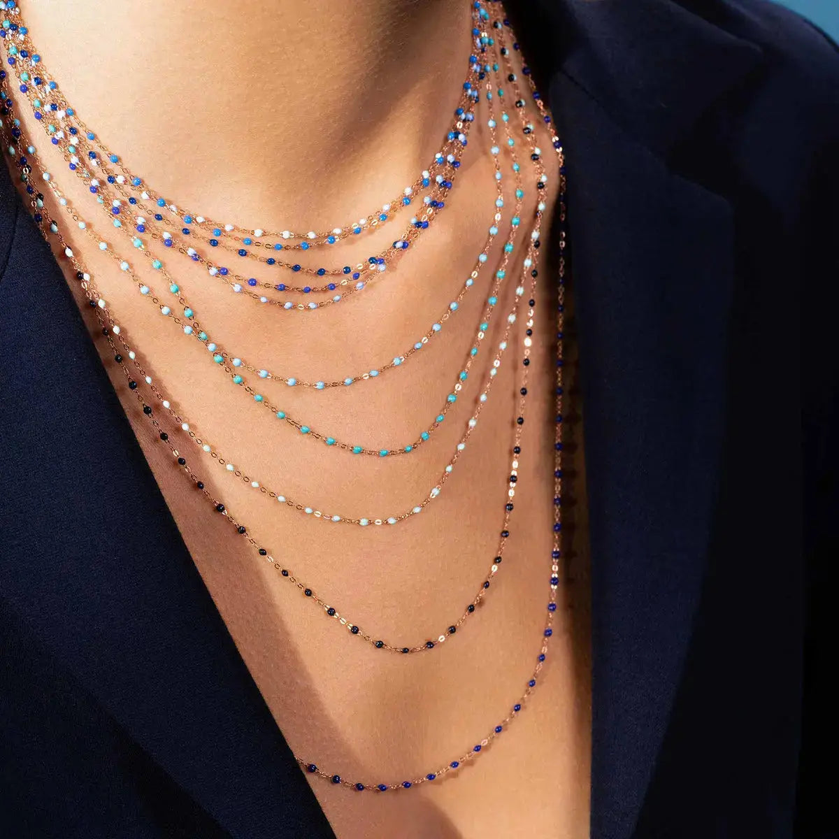 Classic Gigi Jean resin yellow gold necklace - Squash Blossom Vail