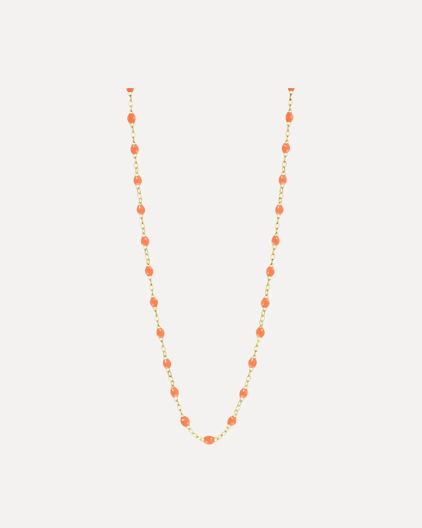 Classic Gigi Orange resin yellow gold necklace Classic Gigi Orange resin yellow gold necklace Gigi Clozeau Gigi Clozeau  Squash Blossom Vail