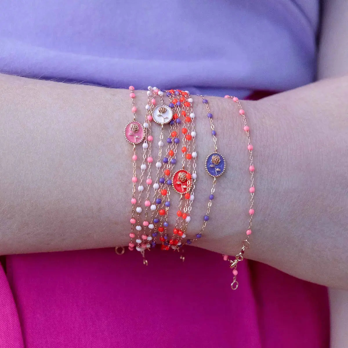 Classic Gigi Pink bracelet - Squash Blossom Vail