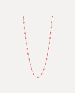 Classic Gigi Pink resin yellow gold necklace Classic Gigi Pink resin yellow gold necklace Gigi Clozeau Gigi Clozeau  Squash Blossom Vail