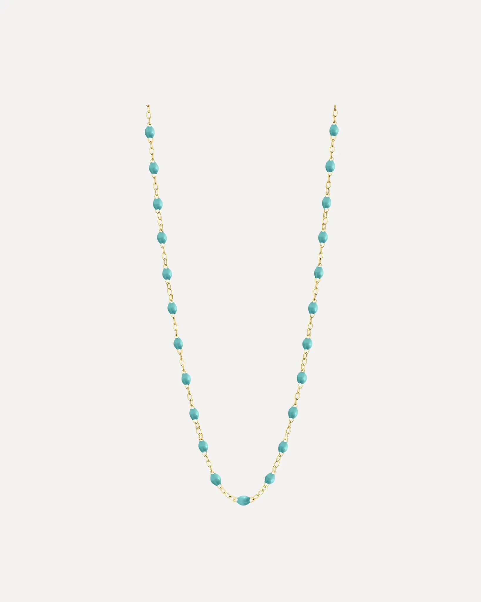 Classic Gigi Turquoise Green resin yellow gold necklace Classic Gigi Turquoise Green resin yellow gold necklace Gigi Clozeau Gigi Clozeau  Squash Blossom Vail