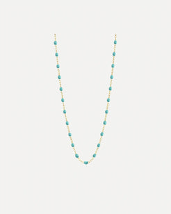 Classic Gigi Turquoise Green resin yellow gold necklace Classic Gigi Turquoise Green resin yellow gold necklace Gigi Clozeau Gigi Clozeau  Squash Blossom Vail
