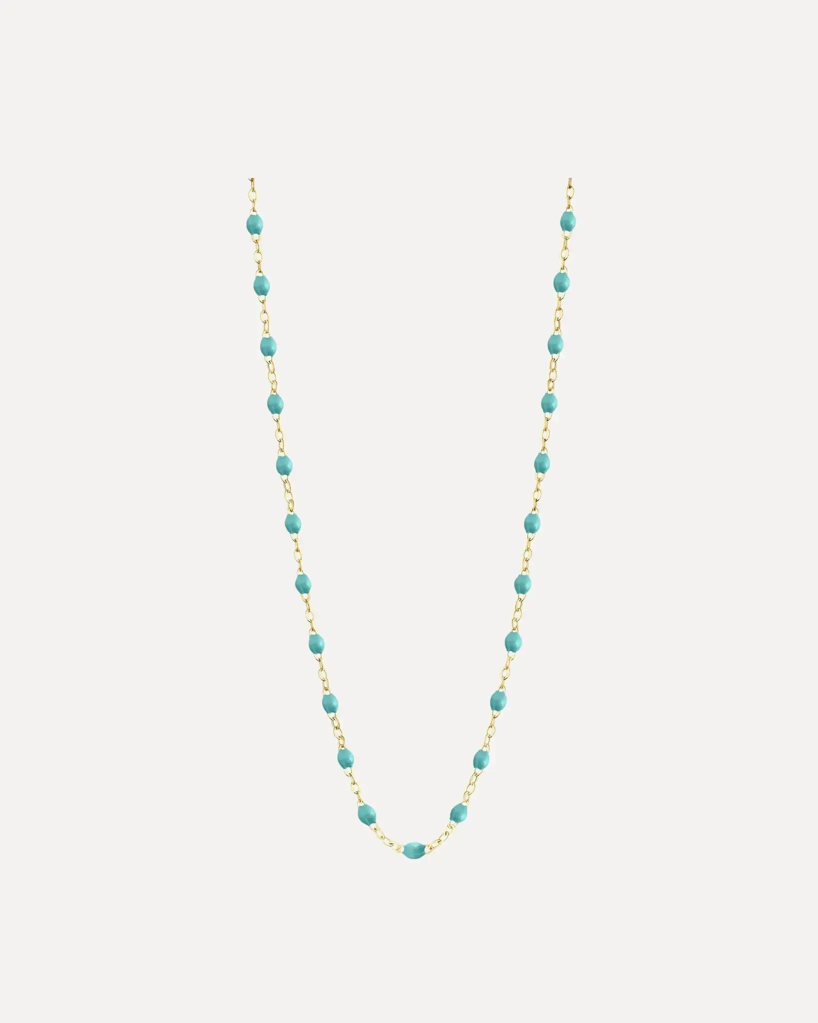 Classic Gigi Turquoise Green resin yellow gold necklace Classic Gigi Turquoise Green resin yellow gold necklace Gigi Clozeau Gigi Clozeau  Squash Blossom Vail