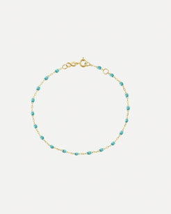 Classic Gigi Turquoise resin yellow gold anklet Classic Gigi Turquoise resin yellow gold anklet Gigi Clozeau Gigi Clozeau  Squash Blossom Vail