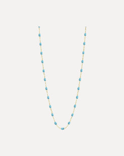 Classic Gigi Turquoise resin yellow gold necklace Classic Gigi Turquoise resin yellow gold necklace Gigi Clozeau Gigi Clozeau  Squash Blossom Vail