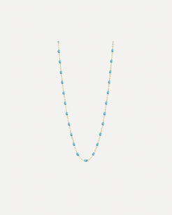 Classic Gigi Turquoise resin yellow gold necklace Classic Gigi Turquoise resin yellow gold necklace Gigi Clozeau Gigi Clozeau  Squash Blossom Vail