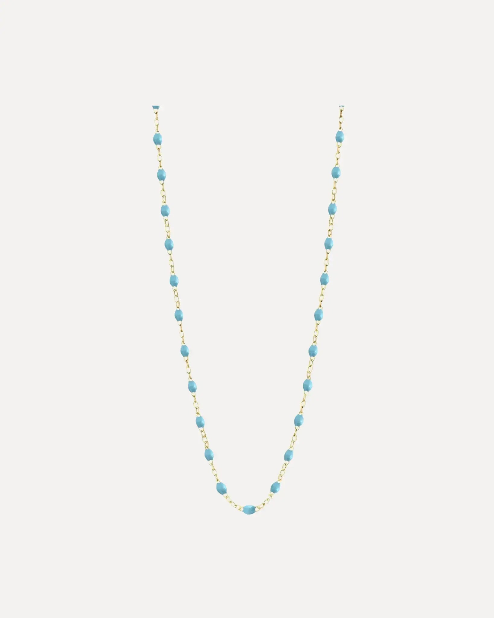 Classic Gigi Turquoise resin yellow gold necklace Classic Gigi Turquoise resin yellow gold necklace Gigi Clozeau Gigi Clozeau  Squash Blossom Vail