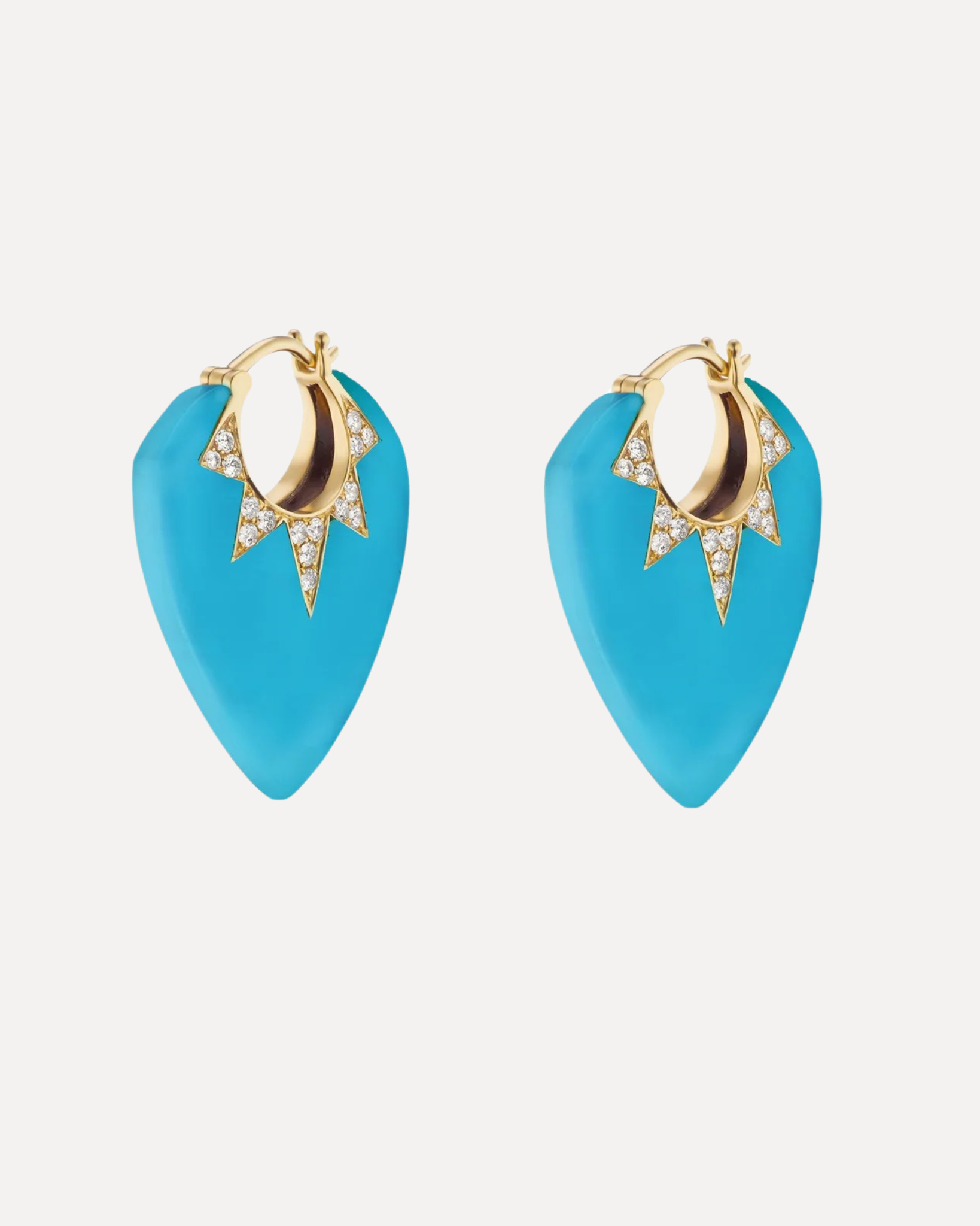 Classic Guitar Pick Earrings - Turquoise