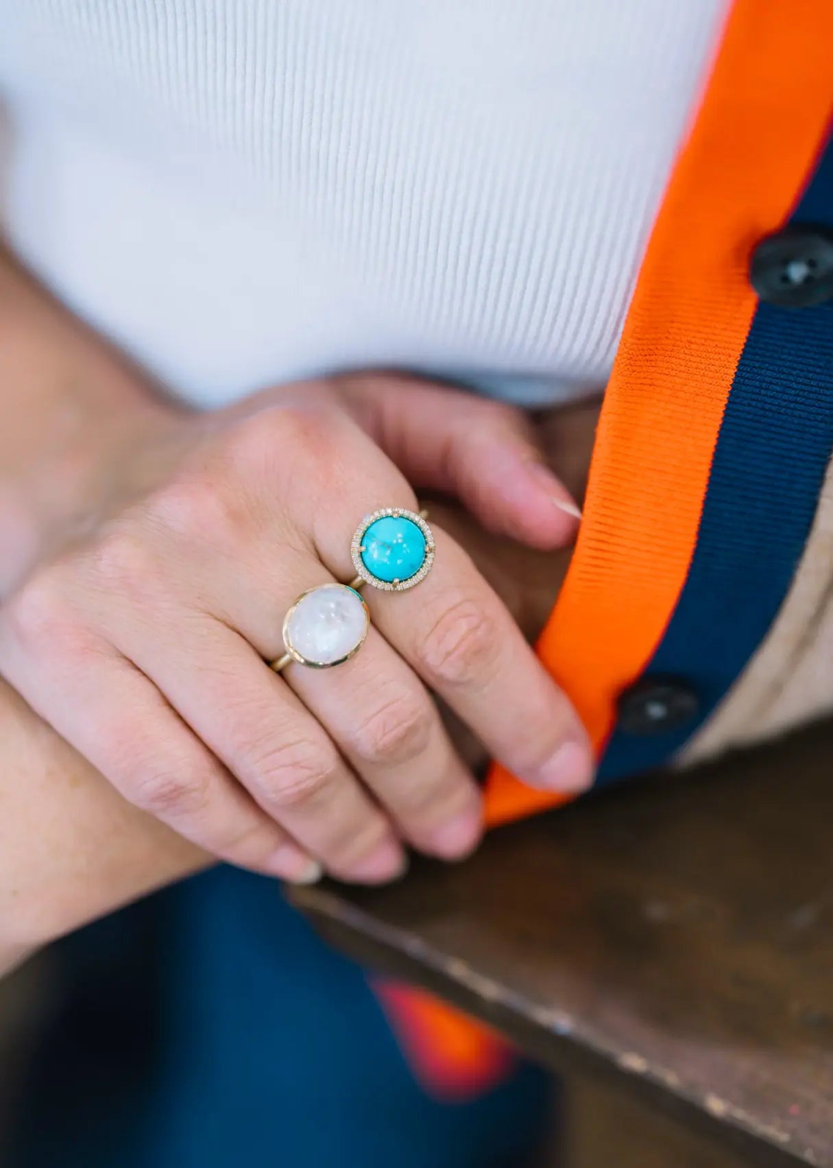 Classic Oval Bezel Ring Classic Oval Bezel Ring Irene Neuwirth Irene Neuwirth  Squash Blossom Vail