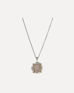Coin Sterling Silver Pendant Necklace Coin Sterling Silver Pendant Necklace John Varvatos John Varvatos  Squash Blossom Vail