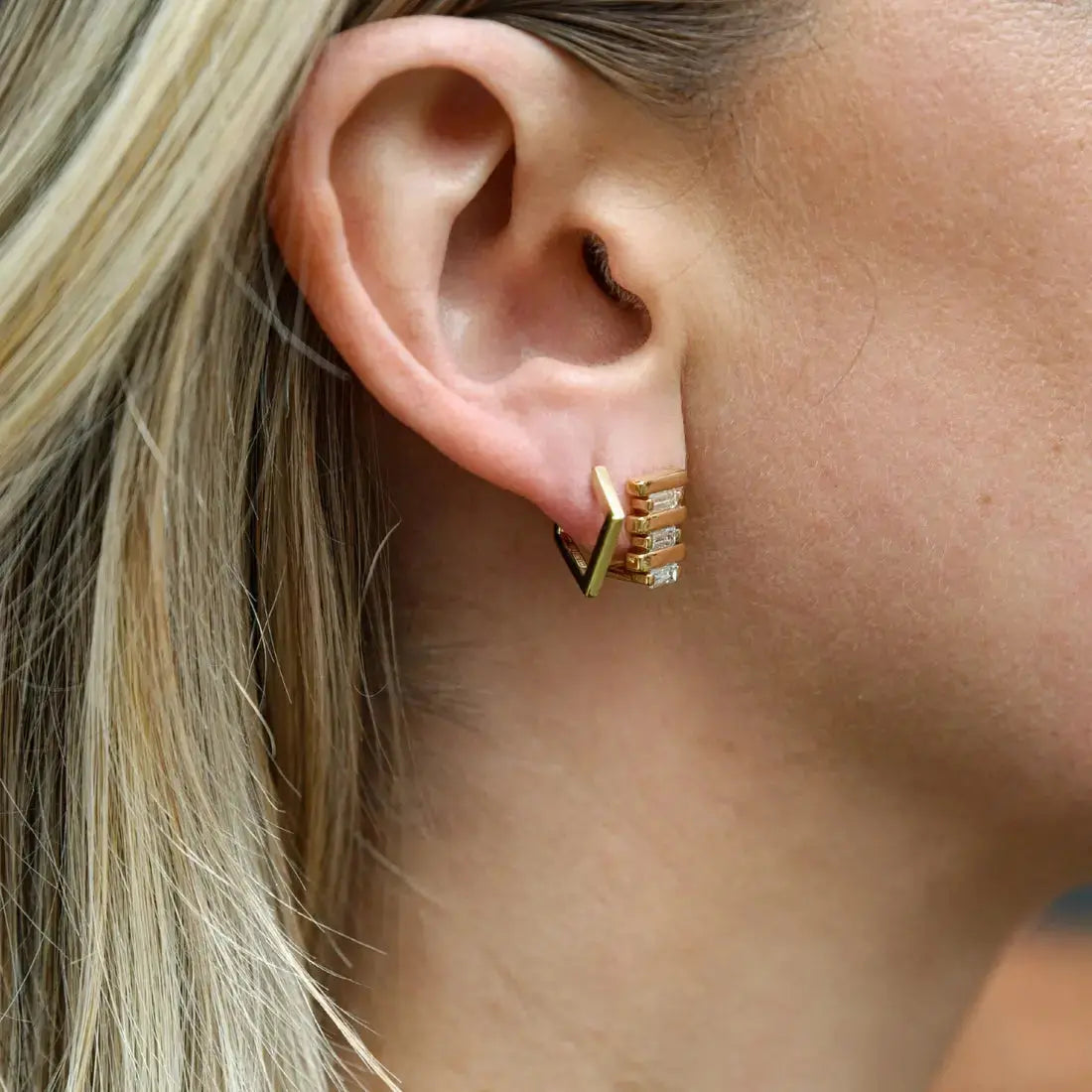 Colette Huggies Earrings Colette Huggies Earrings Alex Fitz Alex Fitz  Squash Blossom Vail