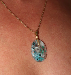 Confetti Chrysocolla Pendant Confetti Chrysocolla Pendant Alex Sepkus Alex Sepkus  Squash Blossom Vail