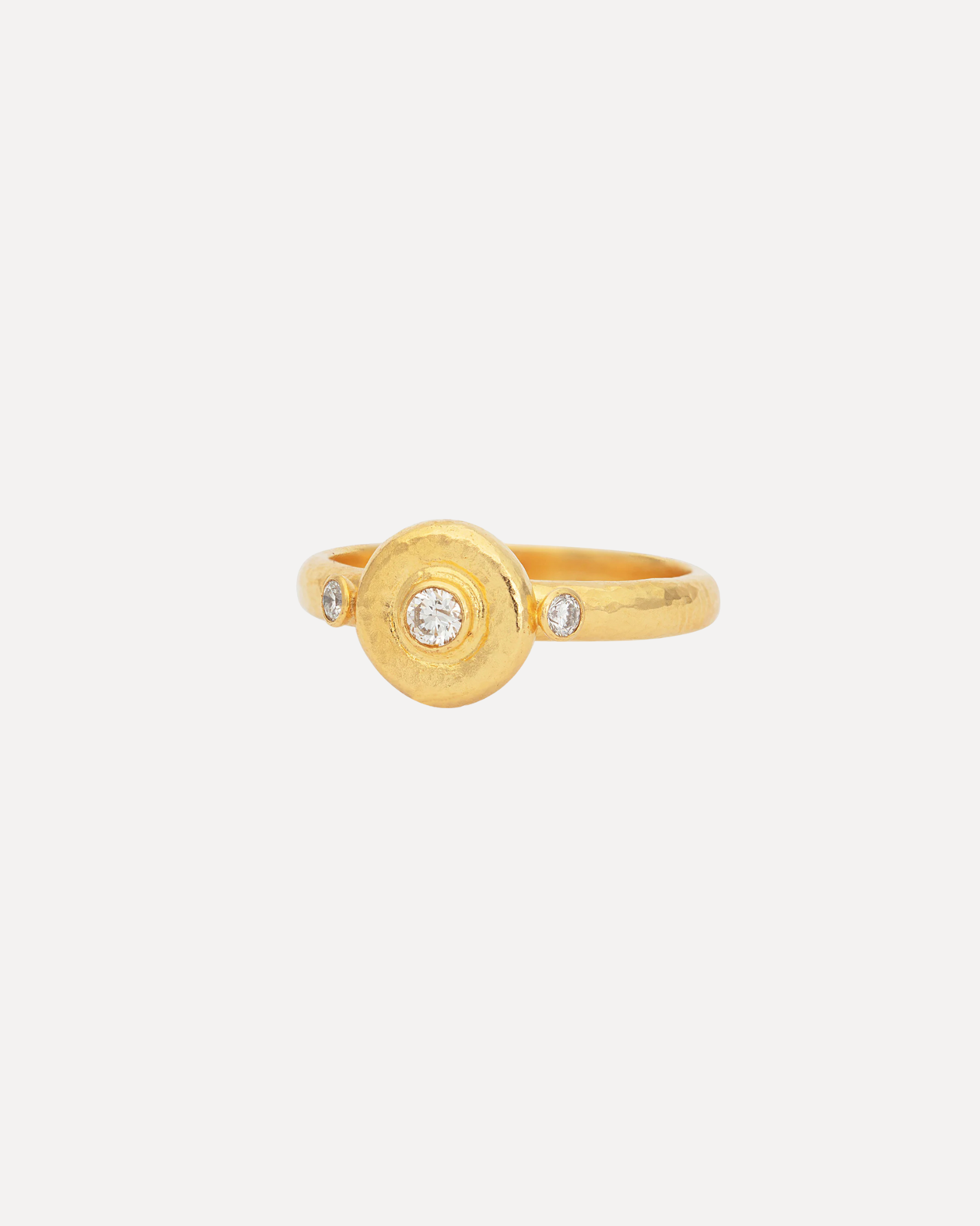 Droplet Gold Diamond Stacking Ring