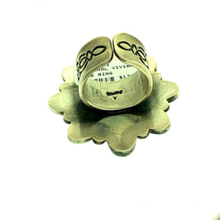 Coral Flower Ring - Squash Blossom Vail