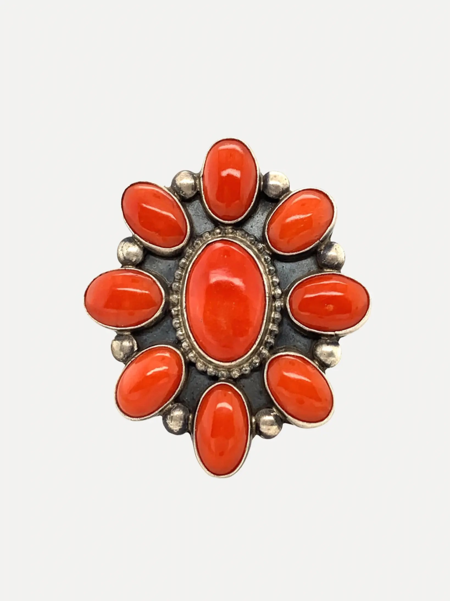 Coral Flower Ring Coral Flower Ring Squash Blossom Original Squash Blossom Original  Squash Blossom Vail