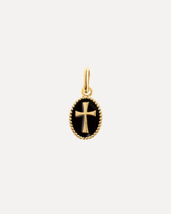 Cross Resin pendant Cross Resin pendant Gigi Clozeau Gigi Clozeau Black Squash Blossom Vail