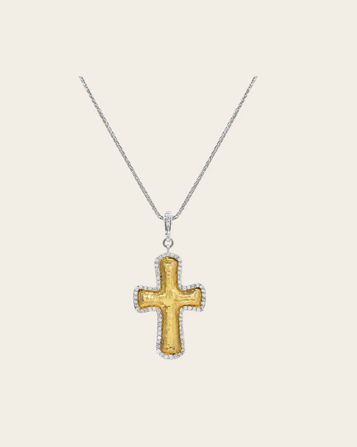Cross Sterling Silver Pendant Necklace, Pave Cross, with Diamond Cross Sterling Silver Pendant Necklace, Pave Cross, with Diamond Gurhan Gurhan  Squash Blossom Vail