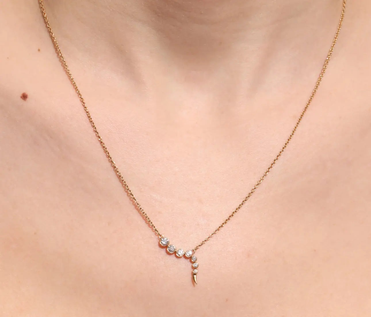 Delphina Diamond Necklace Delphina Diamond Necklace Ondyn Ondyn  Squash Blossom Vail
