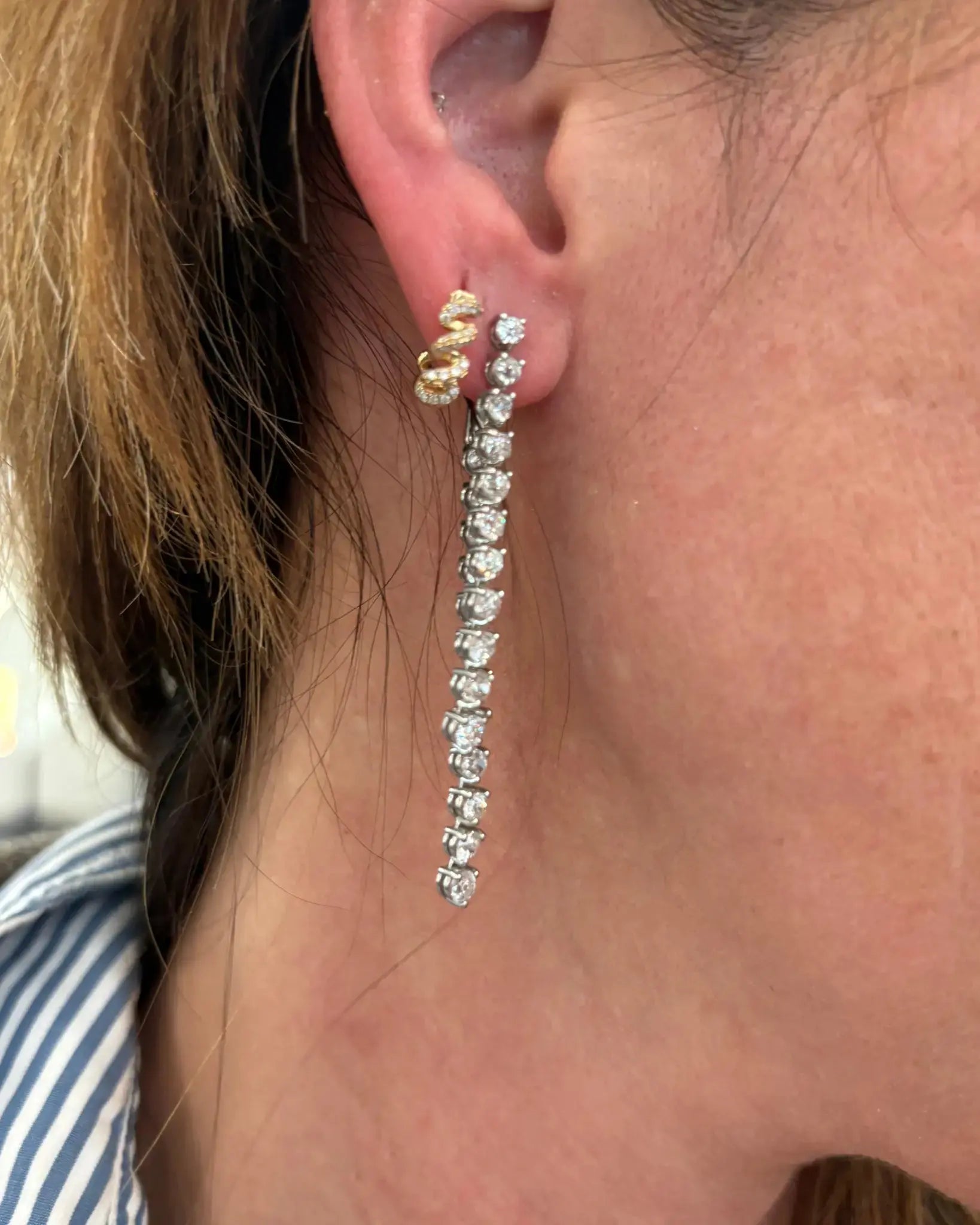 Diamond Dangle Earrings Diamond Dangle Earrings Vintage at the Squash Blossom Vintage at the Squash Blossom  Squash Blossom Vail