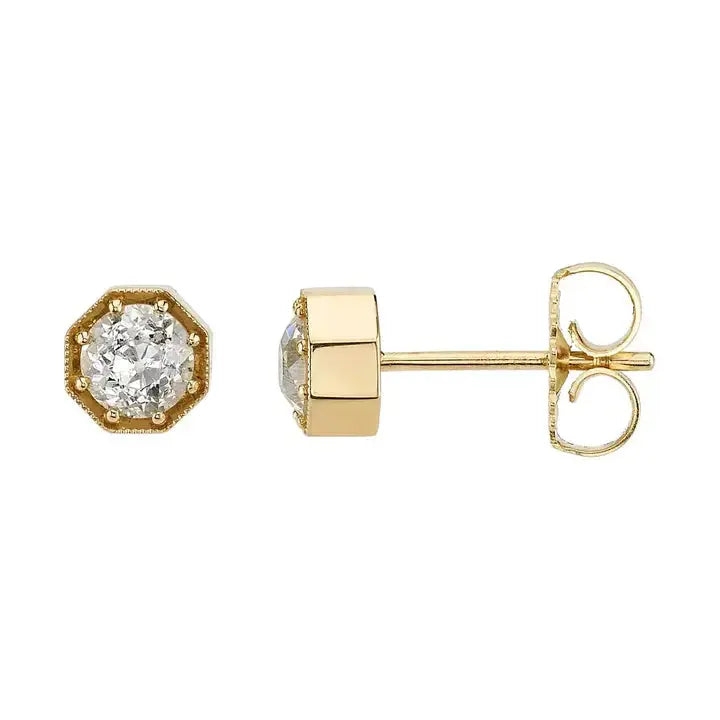 Single Stone Diamond Gemma Studs