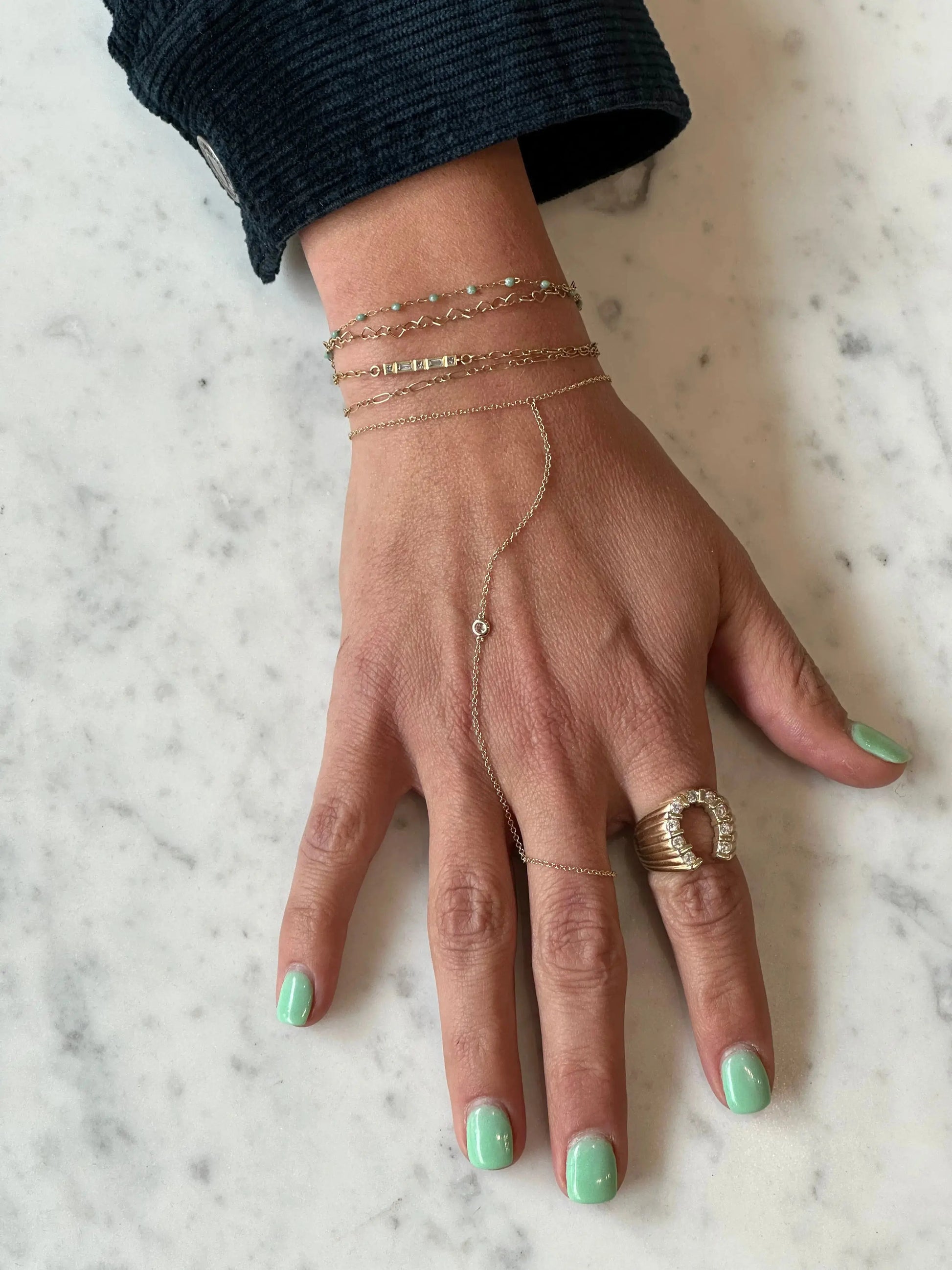 Diamond Hand Bracelet Diamond Hand Bracelet Squash Blossom Collection Squash Blossom Collection  Squash Blossom Vail