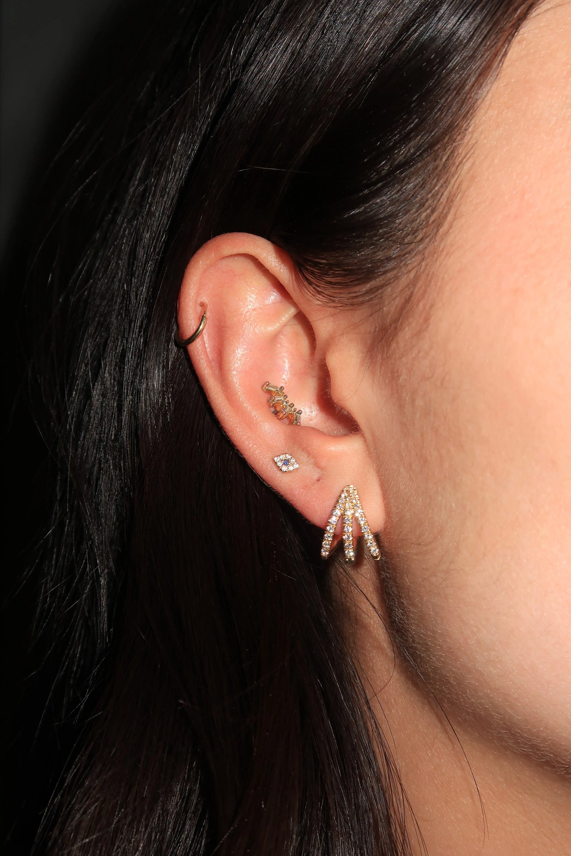 Diamond Hoop Earrings Diamond Hoop Earrings Melissa Kaye Melissa Kaye  Squash Blossom Vail