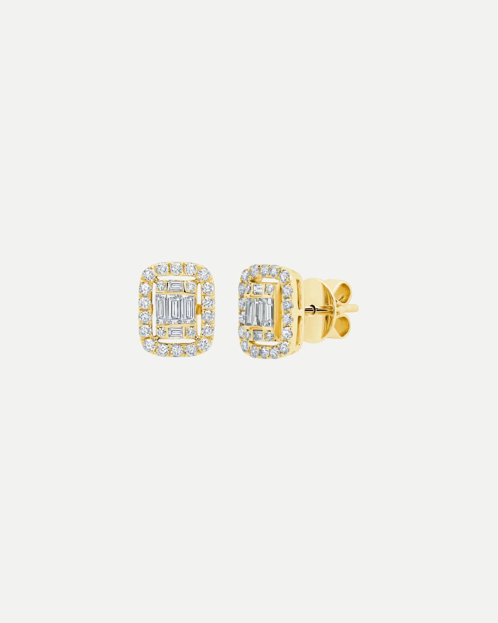 Diamond Medium Ascension Illusion Stud Earrings Diamond Medium Ascension Illusion Stud Earrings Graziela Gems Graziela Gems  Squash Blossom Vail