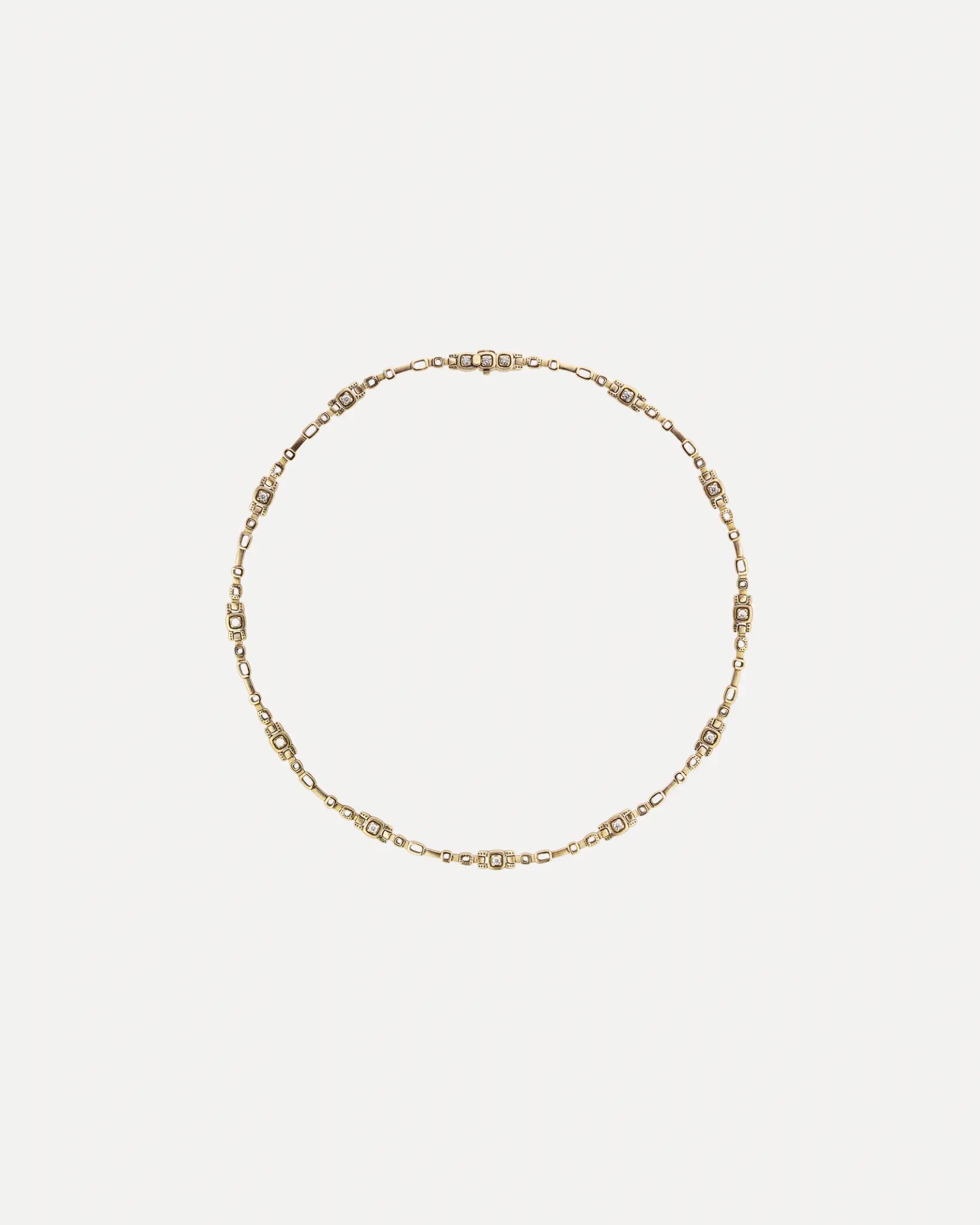 An 18k yellow gold & diamond path necklace by Alex Sepkus