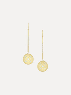 Diamond Pendulum Medallion Earrings Diamond Pendulum Medallion Earrings Meredith Young Meredith Young  Squash Blossom Vail