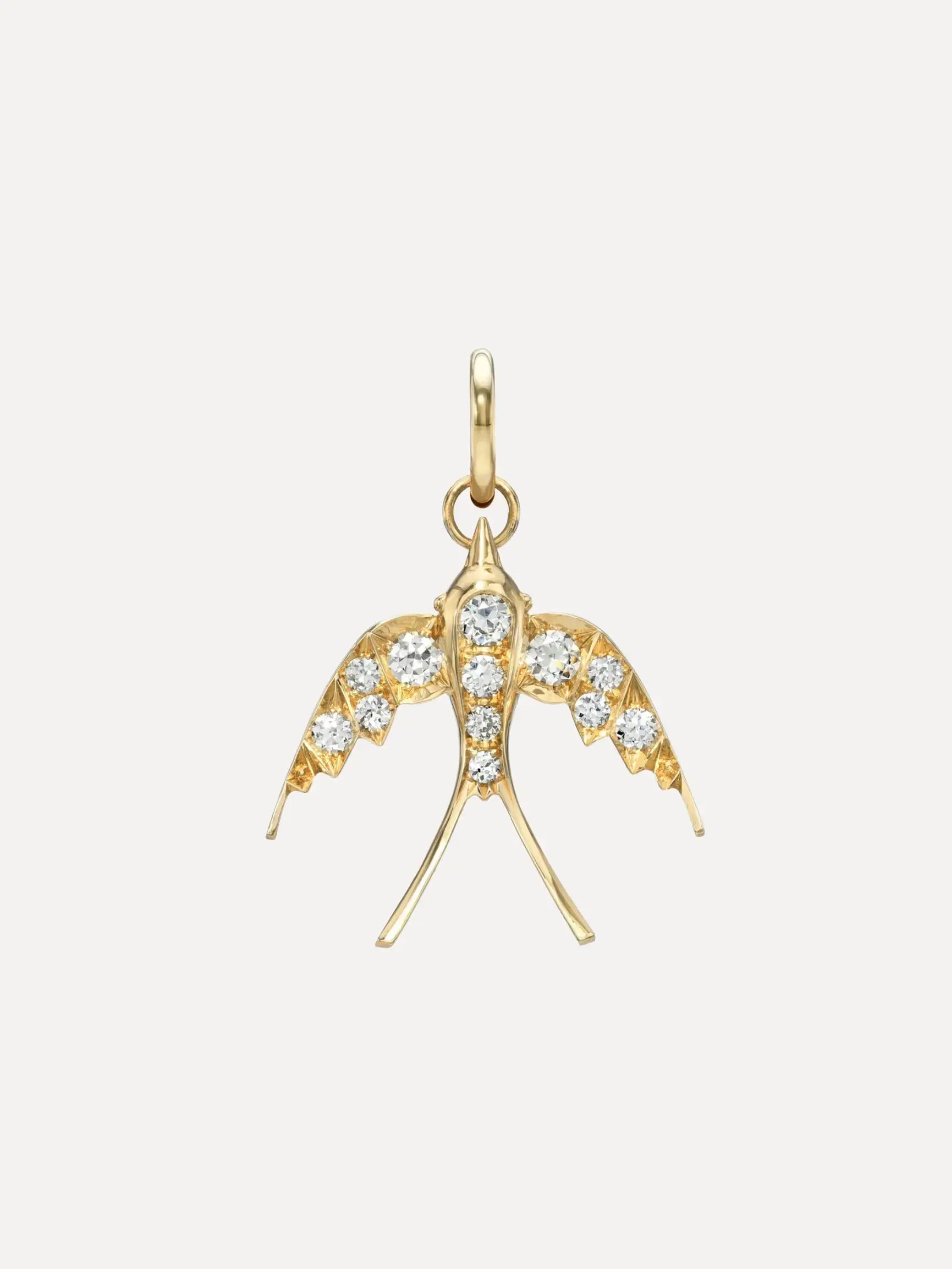 Diamond Swallow Pendant