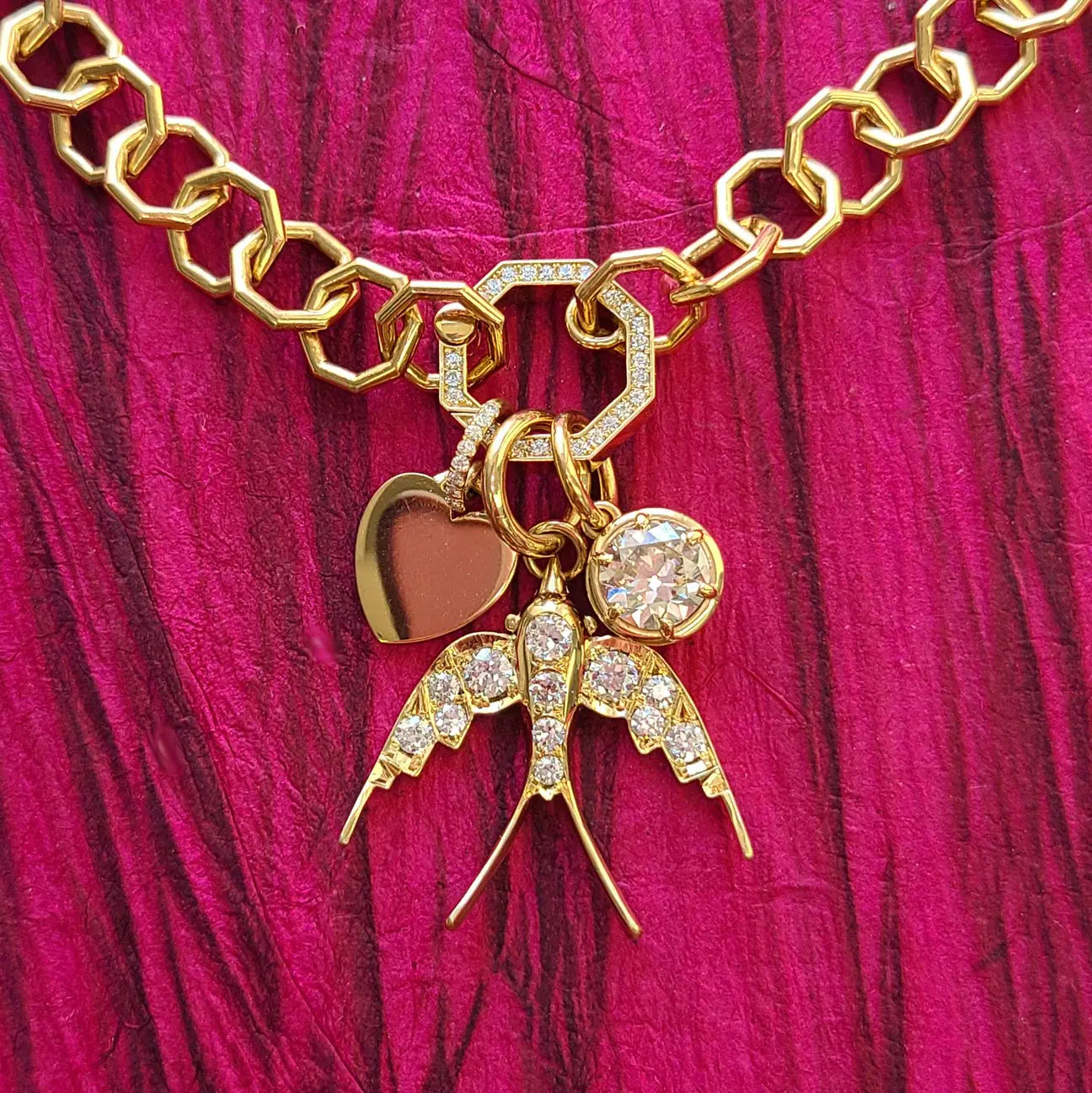 Diamond Swallow Pendant Diamond Swallow Pendant Single Stone Single Stone  Squash Blossom Vail