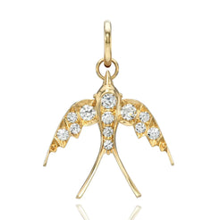 Diamond Swallow Pendant Diamond Swallow Pendant Single Stone Single Stone  Squash Blossom Vail