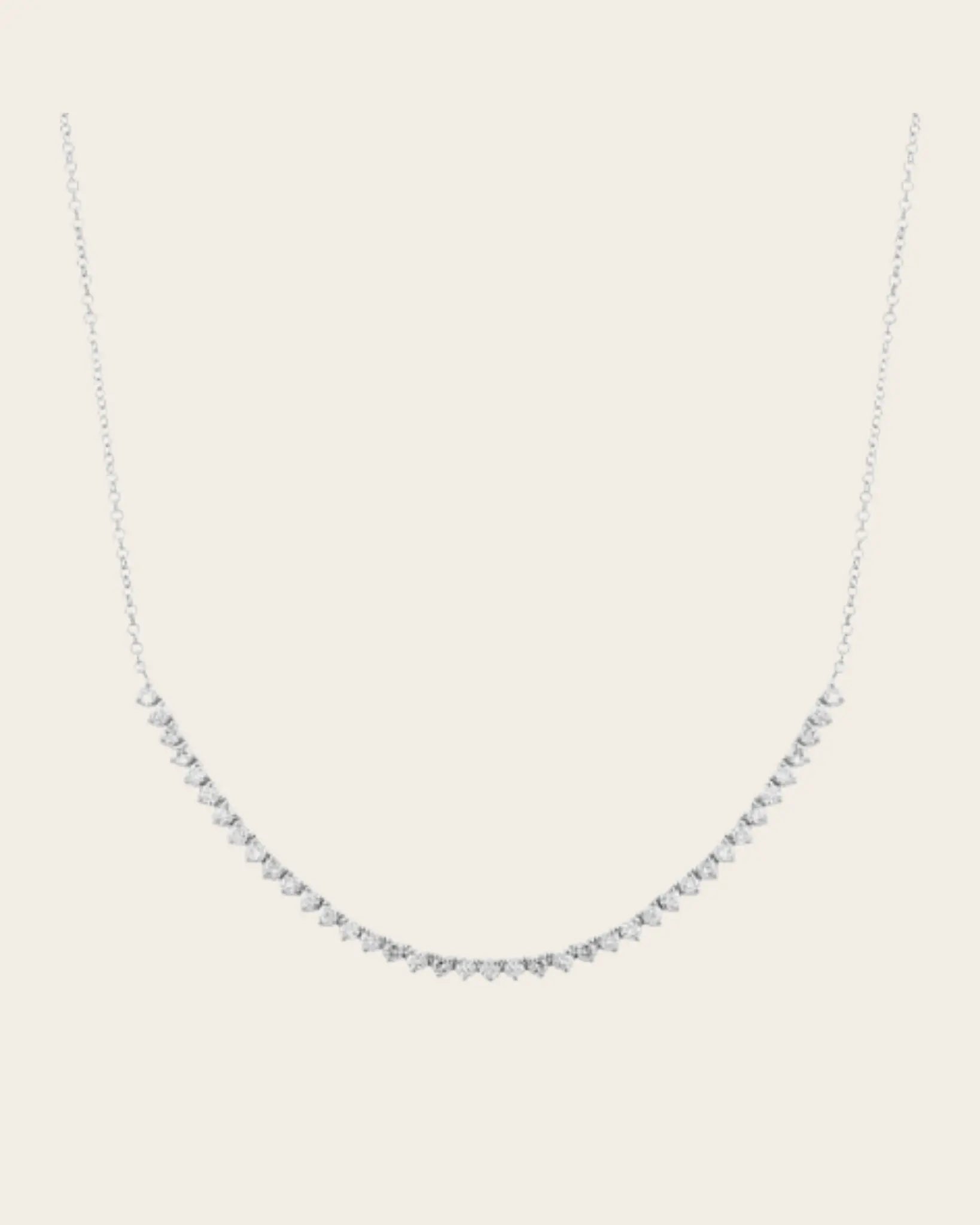 Diamond Tennis Chain Necklace Squash Blossom Vail