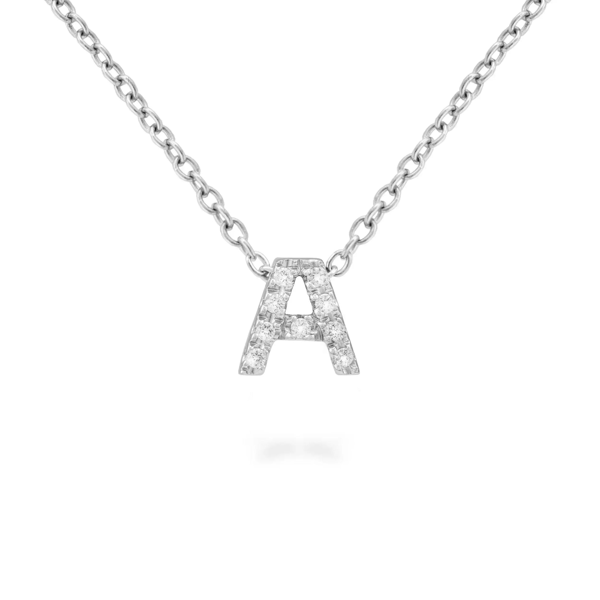 Diamond "Letter" Pendant Necklace - Squash Blossom Vail