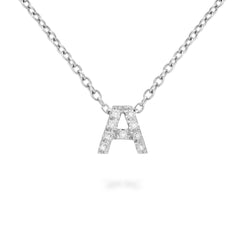 Diamond "Letter" Pendant Necklace - Squash Blossom Vail